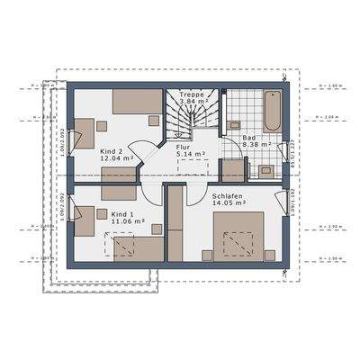 Grundriss Obergeschoss