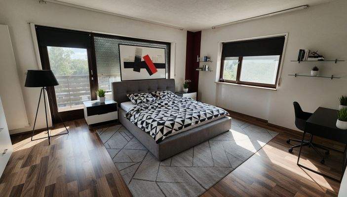 Elternschlafzimmer Obergeschoss Maisonette - (KI generiert)