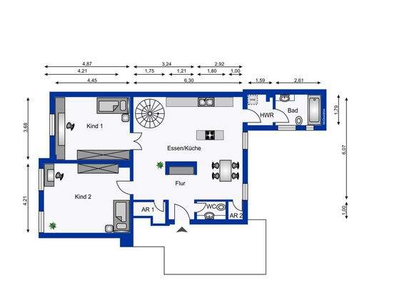 Floor plan level 1
