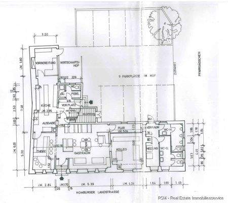 Grundriss EG Gaststätte