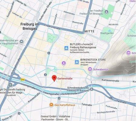 Lage auf dem Stadtplan