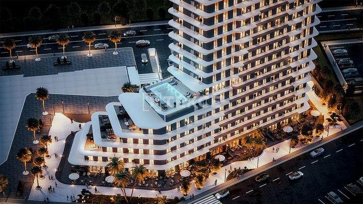 Apartments in a Secured Project with Pool in İzmir Konak