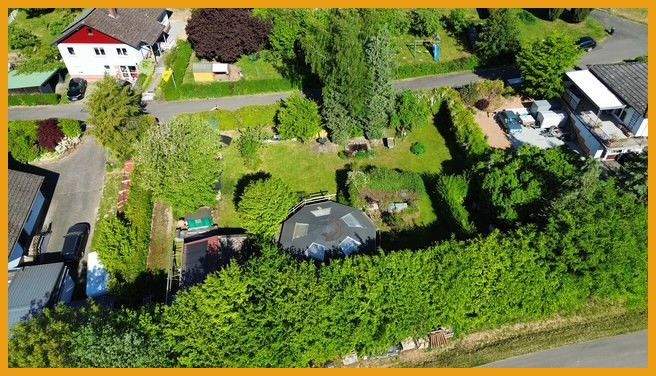 Blick von oben auf das Grundstück