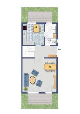 Erdgeschoss mit Terrassen