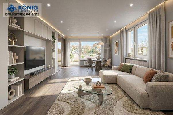 2. Wohnzimmer gestagt