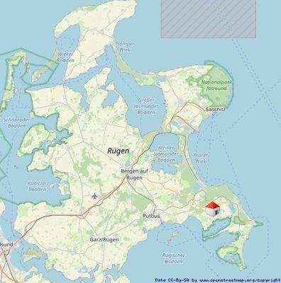 Lage auf der Insel Rügen