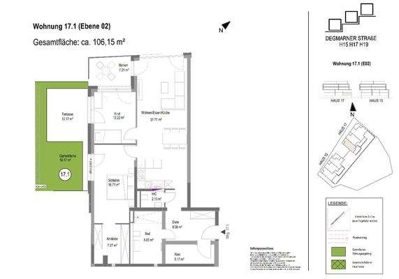 Grundriss Wohnung 17.1