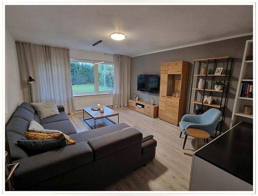 Wohnzimmer zu Terr. und Garten