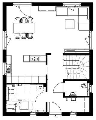 Erdgeschoss - Beispiel des Projizierung