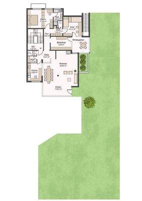 Luxus Wohnung mit Garten 