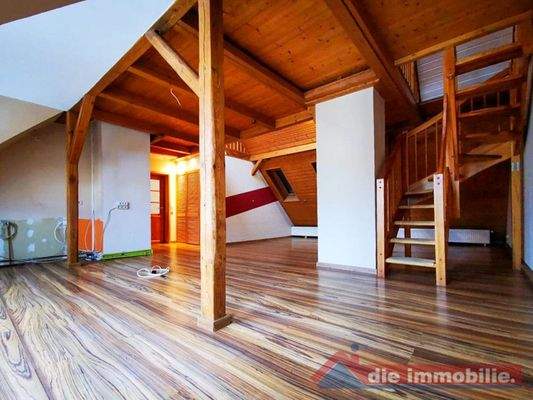 Ausgebautes Dachgeschoss mit wohnlichem Charakter