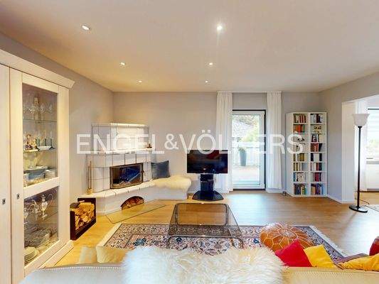 Voll funktionsfähiger offener Kamin