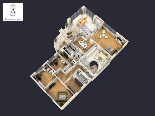 3D-Plan Obergeschoss