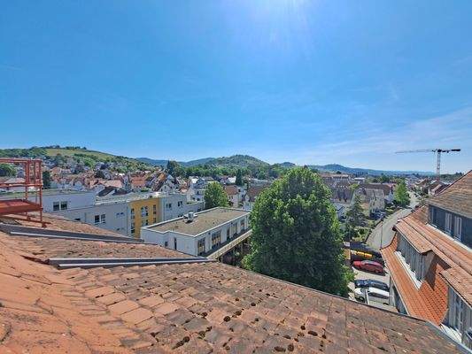Ausblick von Loggia mit Odenwaldpanorama