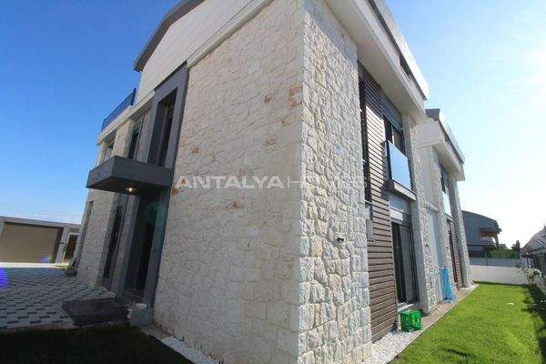 Detached Stone Cladding House in Belek Antalya