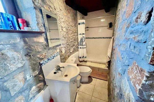 Kreta, Nofalias: Schönes, freistehendes Steinhaus mit 2 Schlafzimmern, Garten und Meerblick von der Terrasse