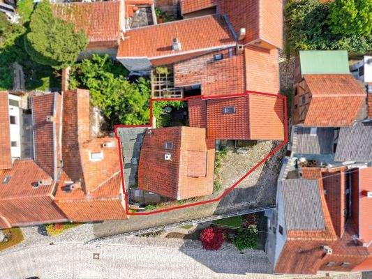 Ansicht der Immobilien aus der Vogelperspektive