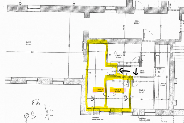 Grundriss 2 Kellerräume