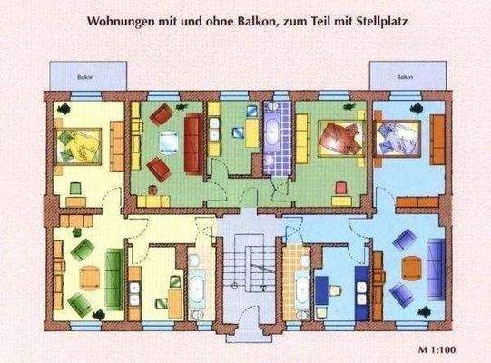 Mittlere Wohnung (grün)
