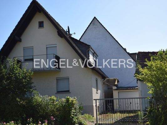 Ansicht des Abrisshauses von der "Grasleite" aus