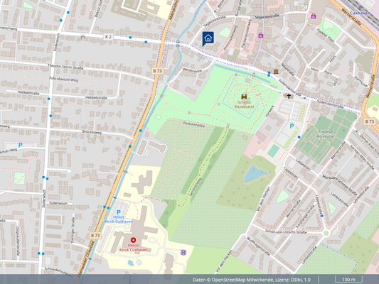 Schlossgarten und Krankenhaus