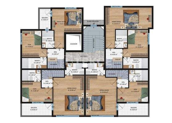 Properties in a Central Location Near the Old Town in Antalya