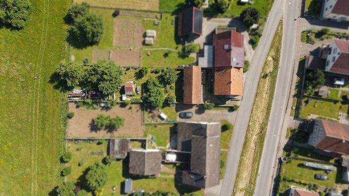 Blick auf die Immobilie aus der Vogelperspektive