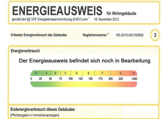 Energieausweis in Bearbeitung