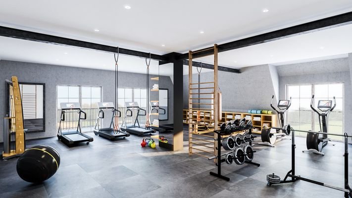 Apartmenthaus Fitnessbereich