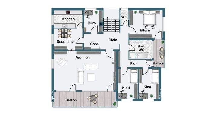 Grundriss Obergeschoss