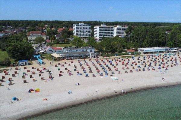 Die Appartmentanlage direkt am Strand