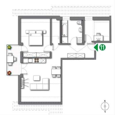 Grundriss (kein Maßstab - Details können abweichen)