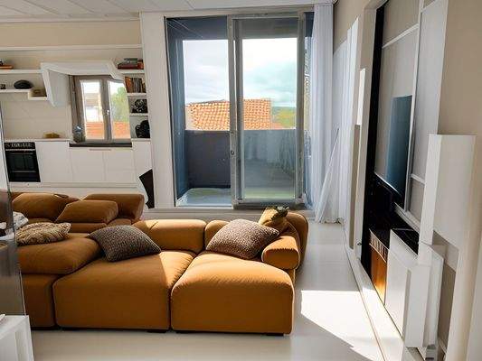 Wohnzimmer mit BLK Muster