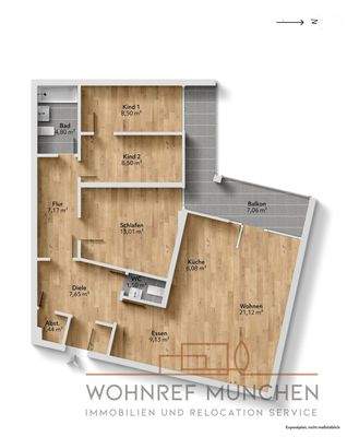 Grundriss unmöbliert