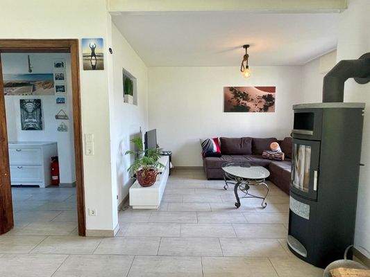 Wohnbereich mit Kaminofen