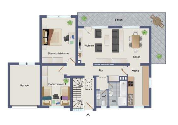 Erdgeschoss (kein Maßstab)