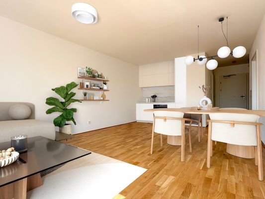 Wohnen/Küche virtual staging