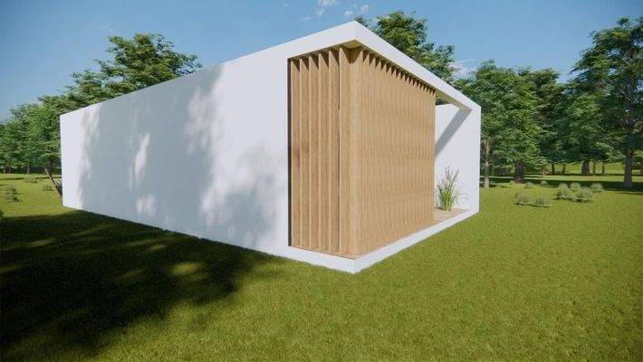 Kreta, Almyrida: Kleines Einfamilienhaus in fußläufiger Entfernung zum Strand mit Gemeinschaftspool