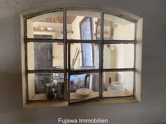 historisches Fenster im Hofladen