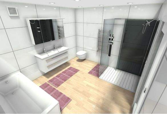 Bad mit Wanne und Dusche