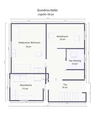 Grundriss Keller