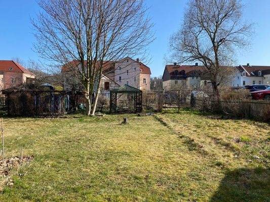 Wiese hinter dem Haus