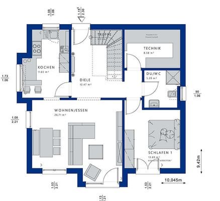 Planungsentwurf Grundriss EG