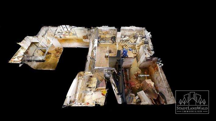 Schematischer Grundriss UG - 3D