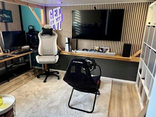 Arbeitszimmer mit Hochbett