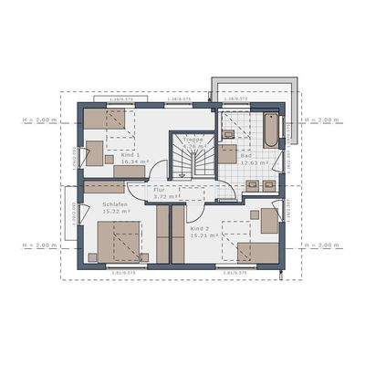 Grundriss Obergeschoss