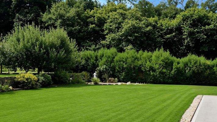 Garten Blick Wald+Teich