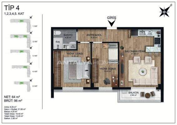 Spacious Apartments with Communal Pool in Antalya Altintas