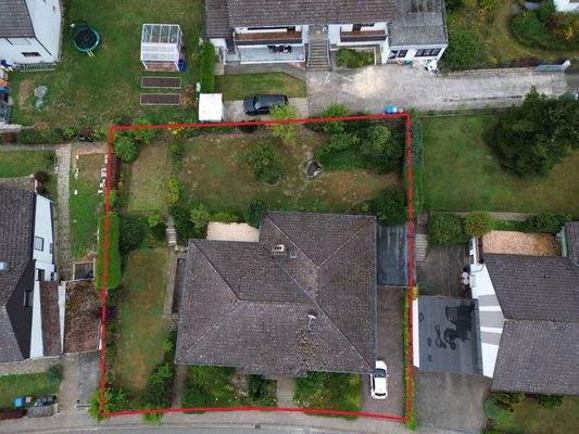 Drohennaufnahme markiert