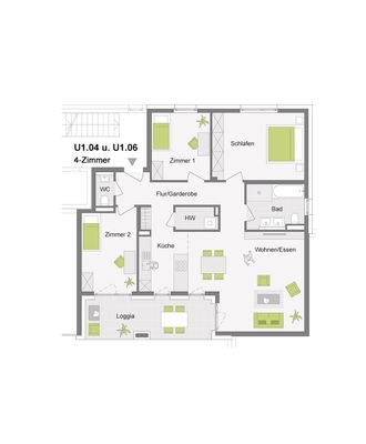 4-Zimmerwohnung mit 108 m² im Dachgeschoss
